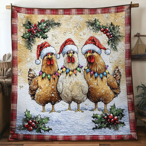 Christmas Chicken Bless WN0810005CL Quilt