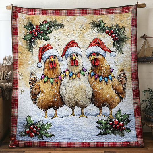 Christmas Chicken Bless WN0810005CL Quilt