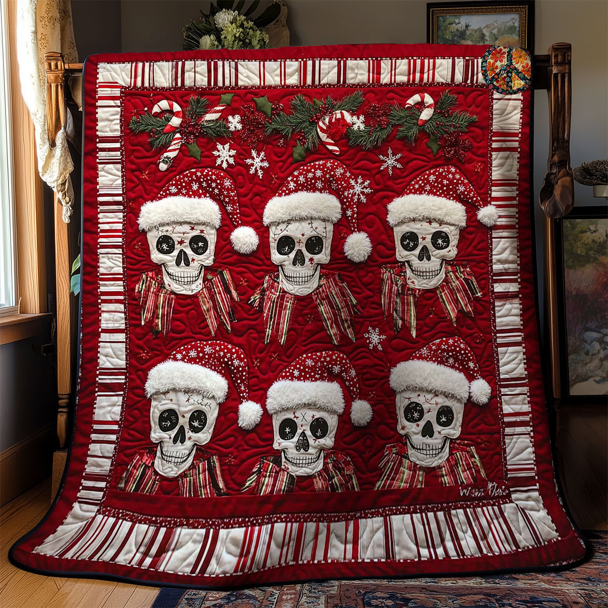 Skull Holiday Spirit WN1311030CL Quilt