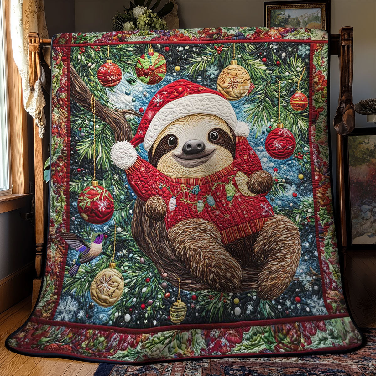 Snug Sloth Noel WN1612013CL Quilt