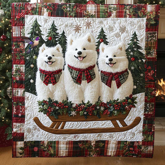 Samoyed Sleigh Ride WN2811074CL Quilt