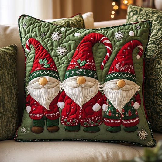 Christmas Gnomes XR0910040CL Quilt Pillow Case