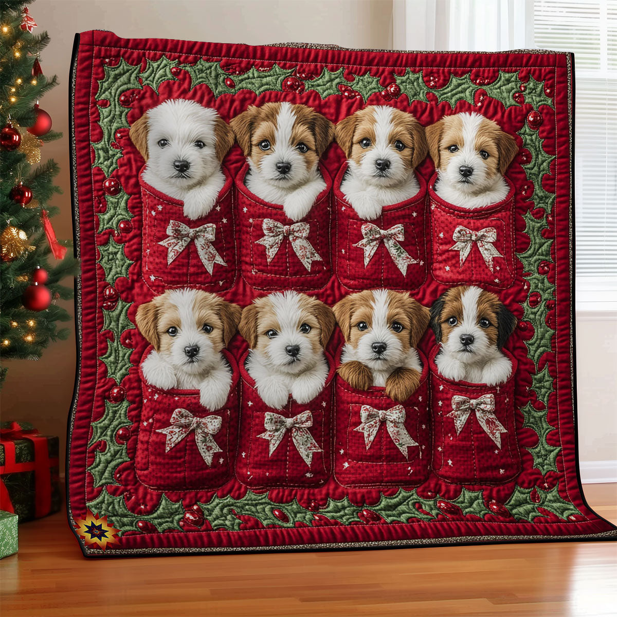 Christmas Puppy WY2811032CL Quilt