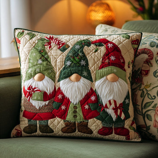 Festive Gnomes XR0910035CL Quilt Pillow Case
