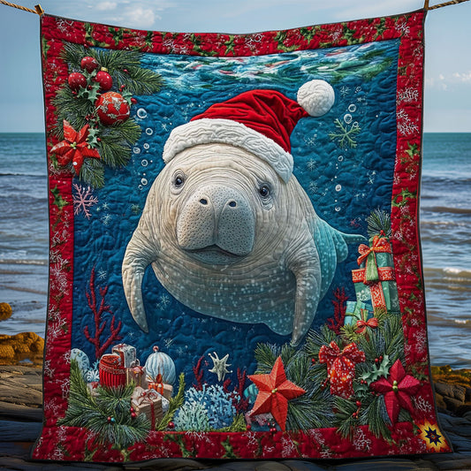Santa Manatee WY2811031CL Quilt