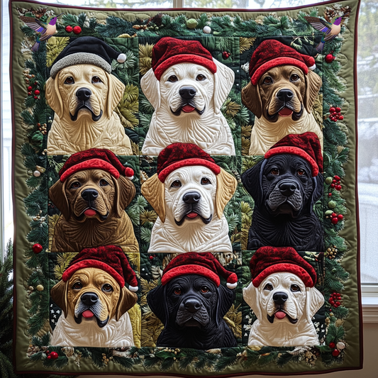 Labradors In Christmas XR0212015CL Quilt