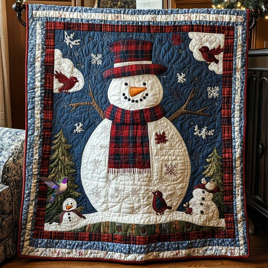 Adorable Snowman Christmas WP2811001CL Quilt