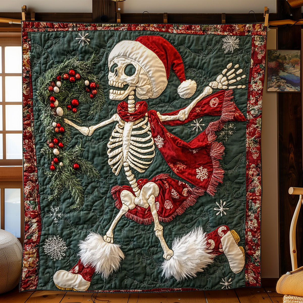 Santa Skeleton Twist WN1107051CL Quilt