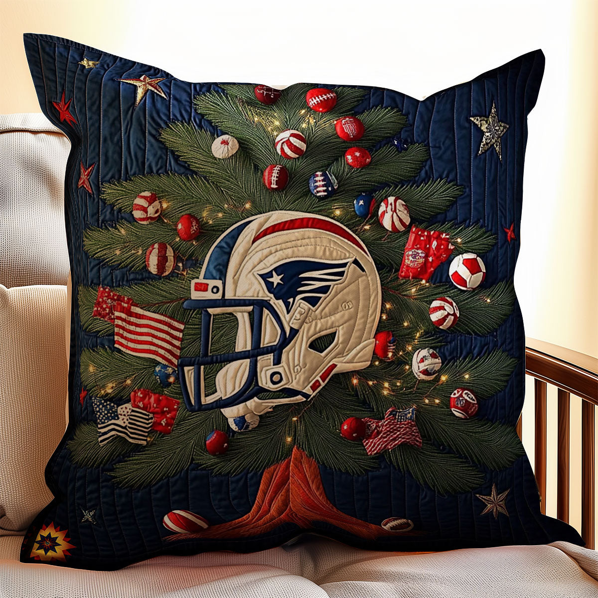 Baseball Christmas Tree WY1012001CL Quilt Pillow Case