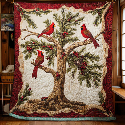 Cardinal Holly Tree WX2511006CL Quilt