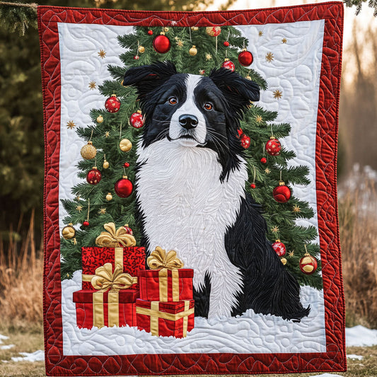 Border Collie Christmas WT1901023CL Quilt