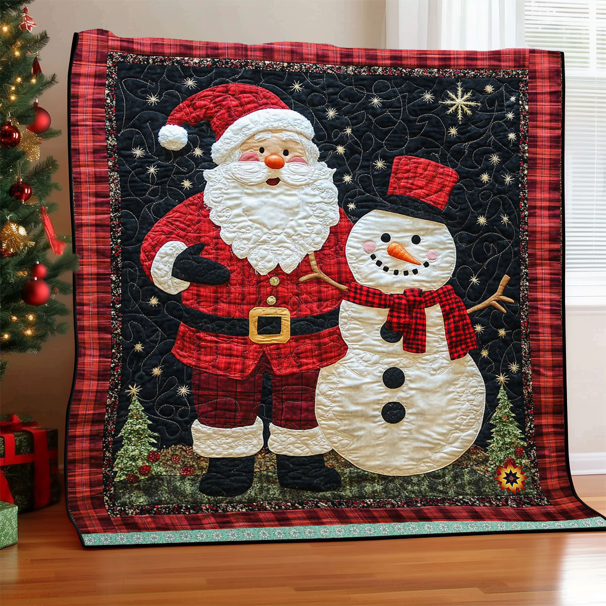 Christmas Snow Santa WJ0912007CL Quilt