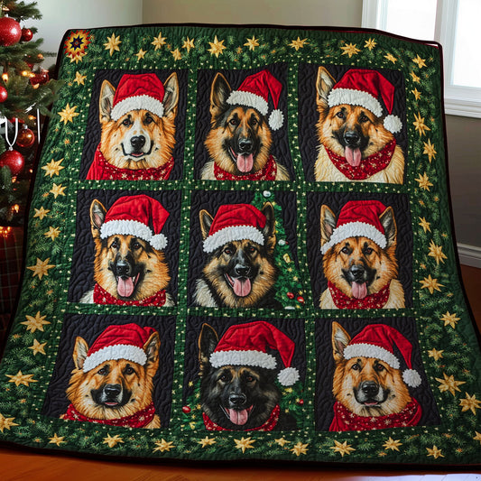 German Shepherd Santa WY2111017CL Quilt