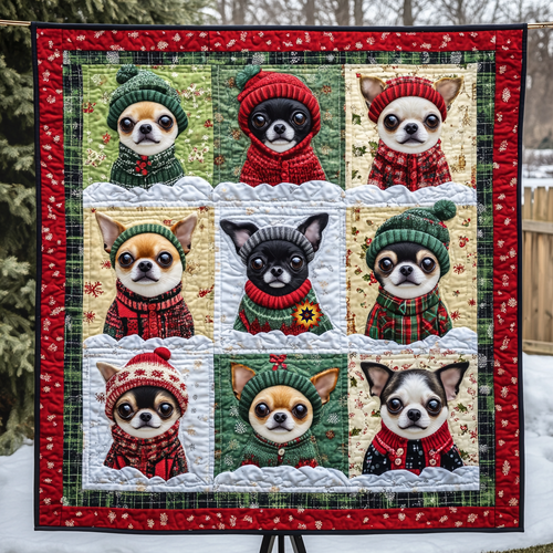 Chihuahua Sweater Party WG1203005CL Quilt