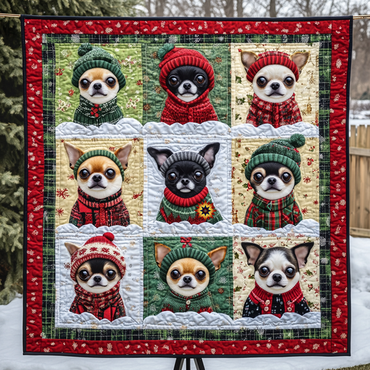 Chihuahua Sweater Party WG1203005CL Quilt