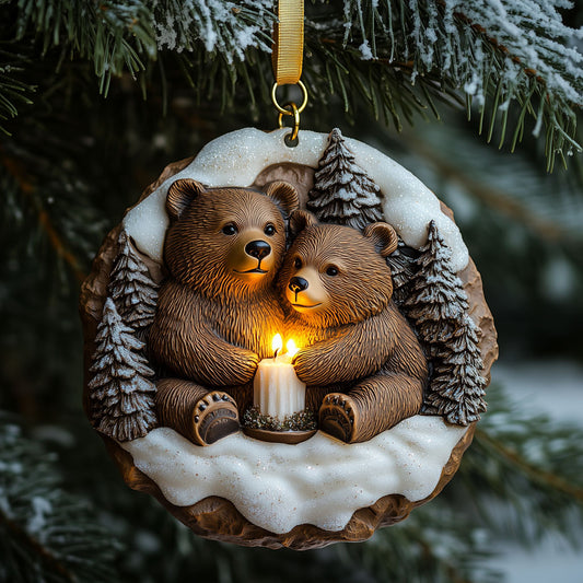 Cozy Candlelight Bear LT1710013CL Christmas Ornament