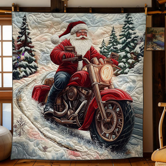 Motorcycle Santa Claus WY0712029CL Quilt
