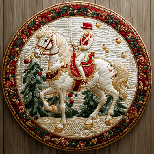 Horse Gift Trail WN1007014CL Quilted Round Mat