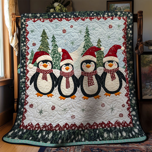 Penguins Christmas WX2111029CL Quilt
