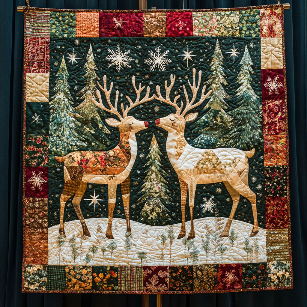 Christmas Deer WJ0108018CL Quilt
