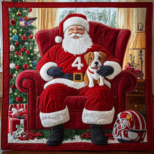 Hockey Player Santa WY0712005CL Quilt