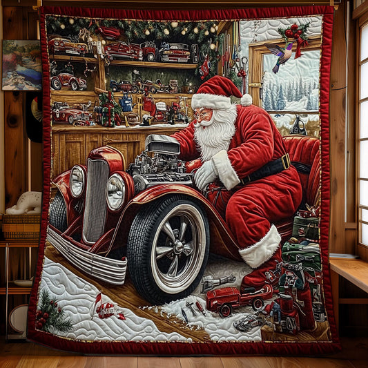Repairing Car Santa Claus WY0712021CL Quilt