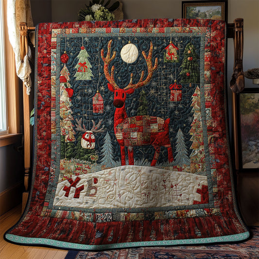 Red Reindeer WX2311040CL Quilt