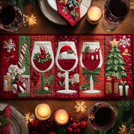 Christmas Night XR0910067CL Quilted Table Runner