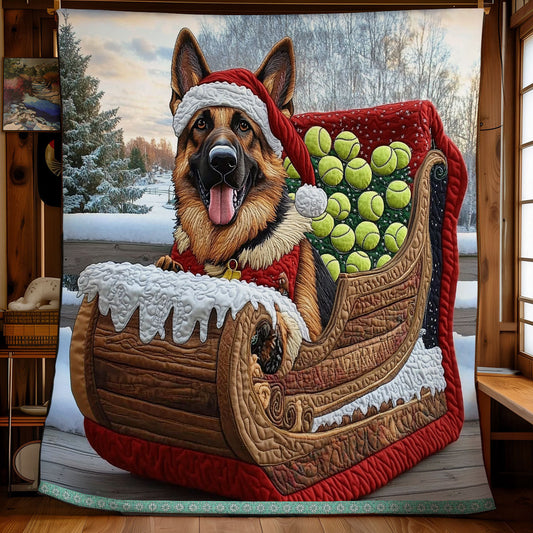 German Shepherd Christmas WX1411021CL Quilt