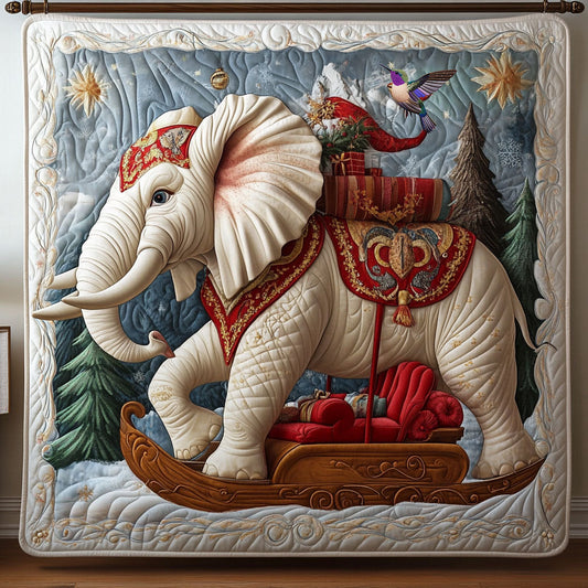 Christmas Elephant WY0512036CL Quilt