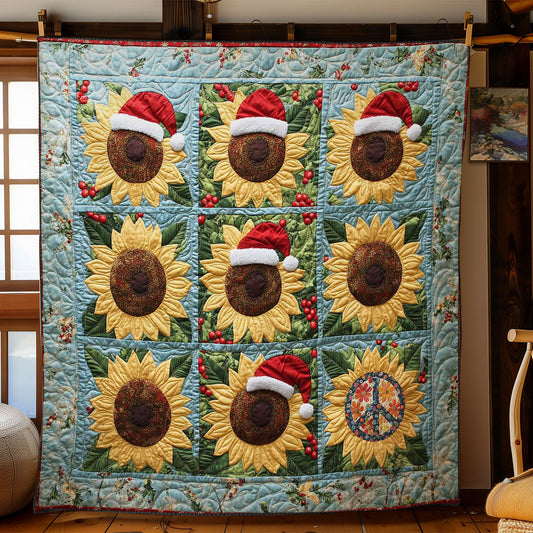 Christmas Sunflower Glow WN2111029CL Quilt