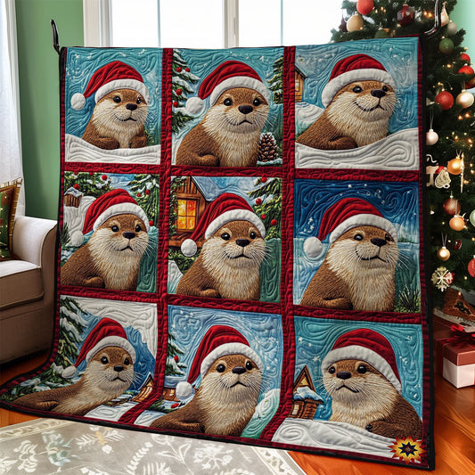 Santa Otter WY2911007CL Quilt
