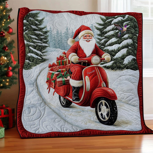 Scooter Santa Claus WY0712036CL Quilt