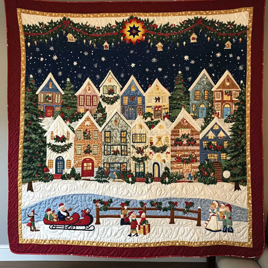 Christmas Santa Village WP0412040CL Quilt