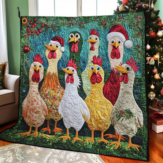 Chicken Family WY2211035CL Quilt