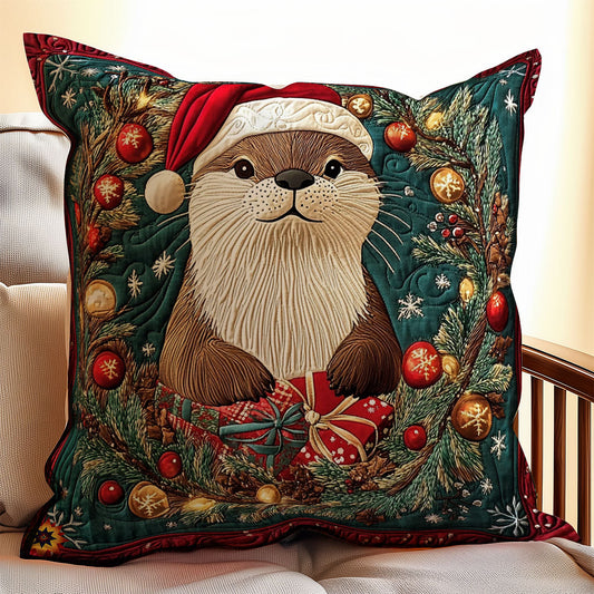Santa Otter WY2911057CL Quilt Pillow Case