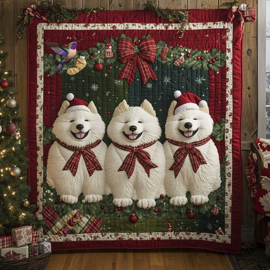 Samoyed Holiday Cheer WN2811081CL Quilt