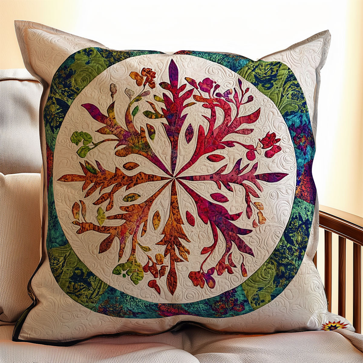 Colorful Snowflake WY0212030CL Quilt Pillow Case