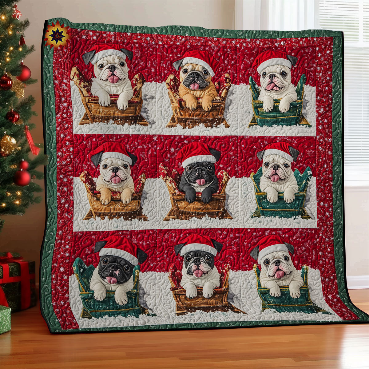 Bull Dog WY2111015CL Quilt