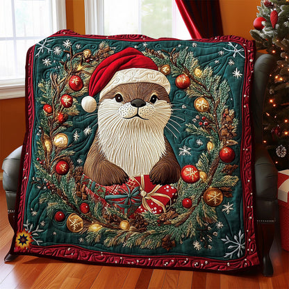 Christmas Wreath Otter WY2911032CL Quilt