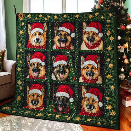 German Shepherd Santa WY2111017CL Quilt
