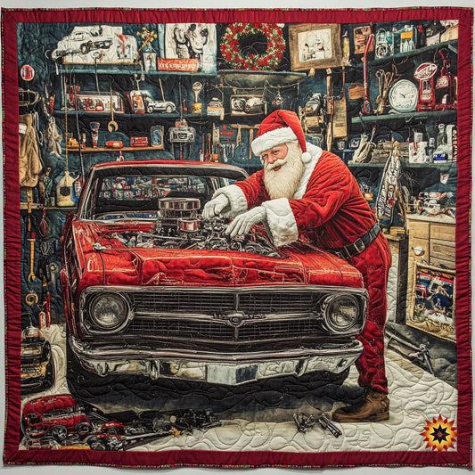 Car Mechanic Santa WY0712007CL Quilt