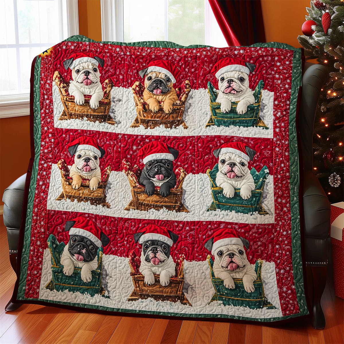 Bull Dog WY2111015CL Quilt