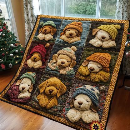 Sleeping Winter Puppy WY2811035CL Quilt