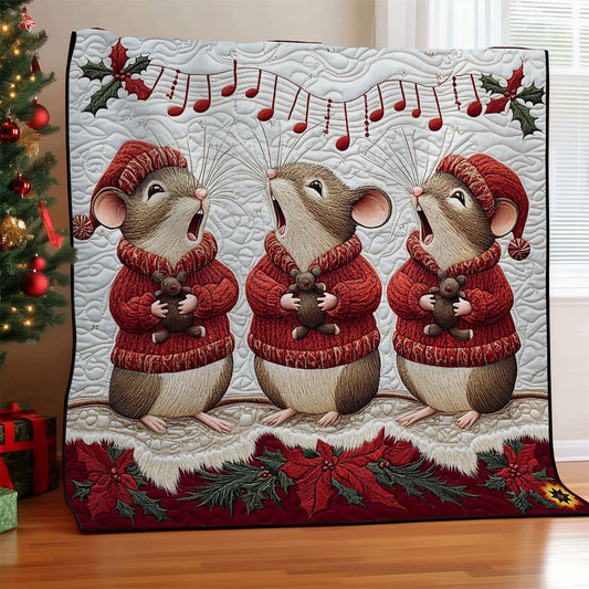 Christmas Singing Mouse WY0412026CL Quilt