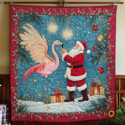Flamingo And Santa Claus WY1812012CL Quilt