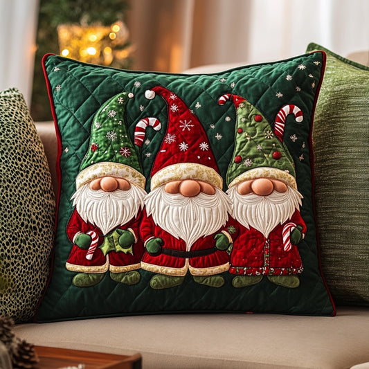 Christmas Gnomes XR0910037CL Quilt Pillow Case
