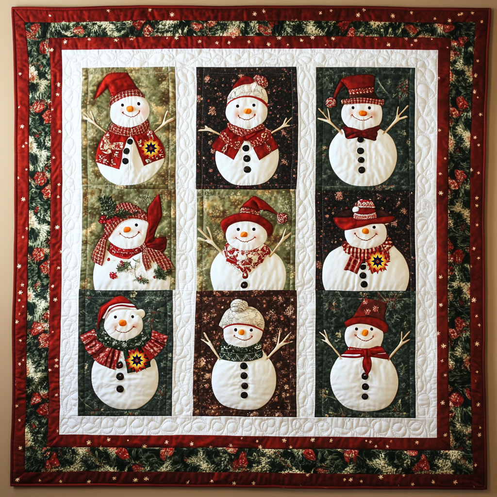 Cute Snowmen XR0312012CL Quilt