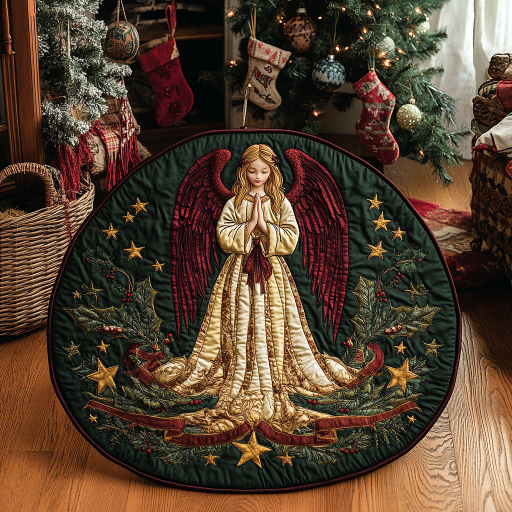 Pray Angel WJ2904031CL Quilted Round Mat