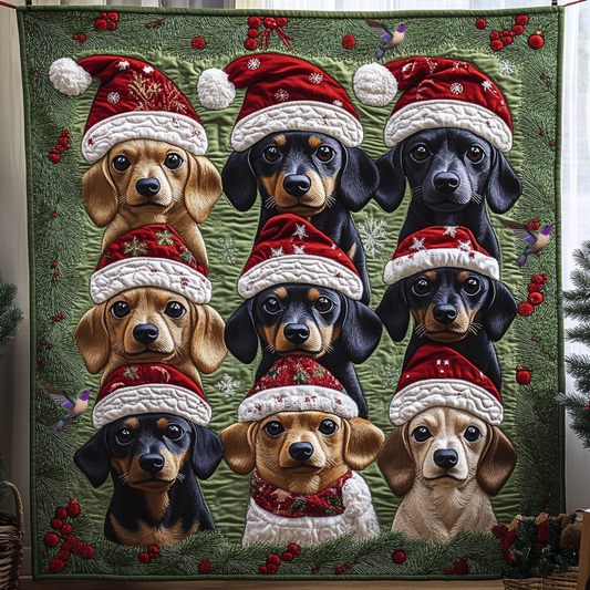 Dachshund Santa Claus XR0312009CL Quilt